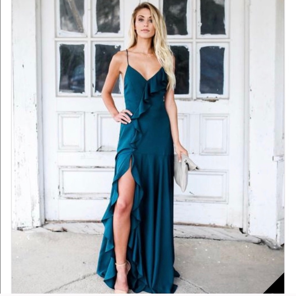 Teal maxi dress